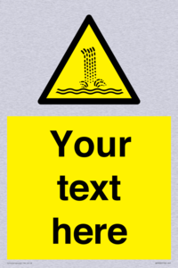 Custom warning artificial waterfall